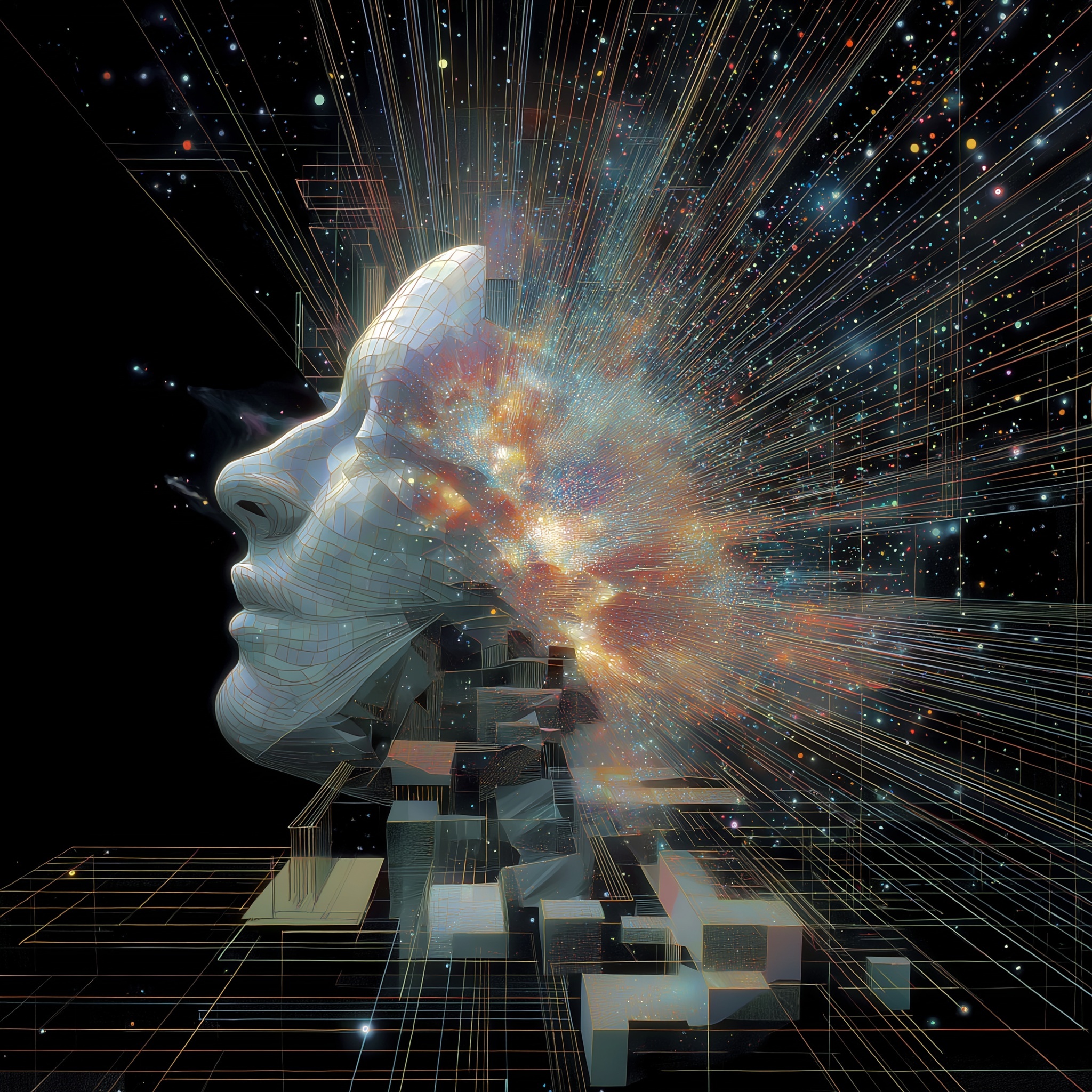 Abstract visualization of predictive coding and neural information processing
